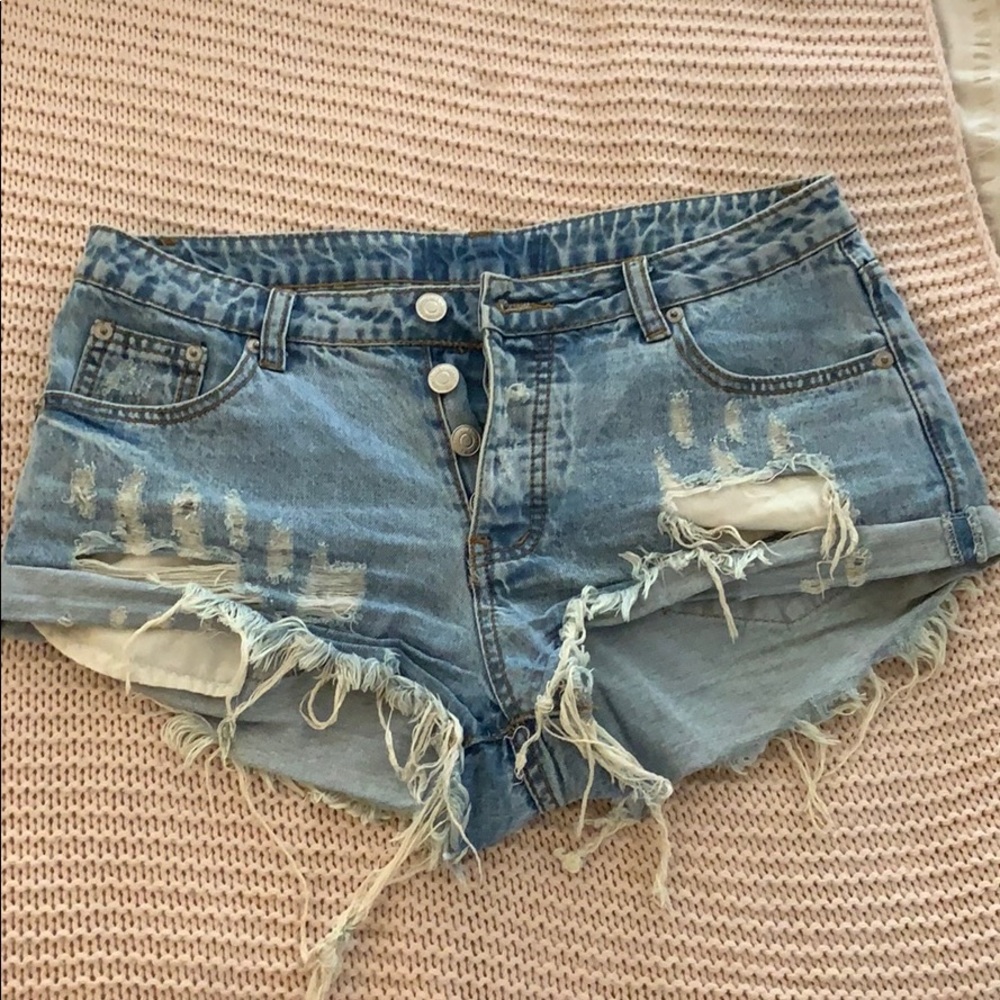 100% cotton denim shorts
